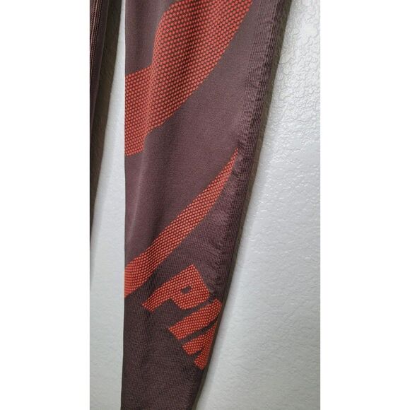 Victoria Pink Active Seamless Tight Legging Pop Dot Brown Orange Size M - A16 - Picture 4 of 10